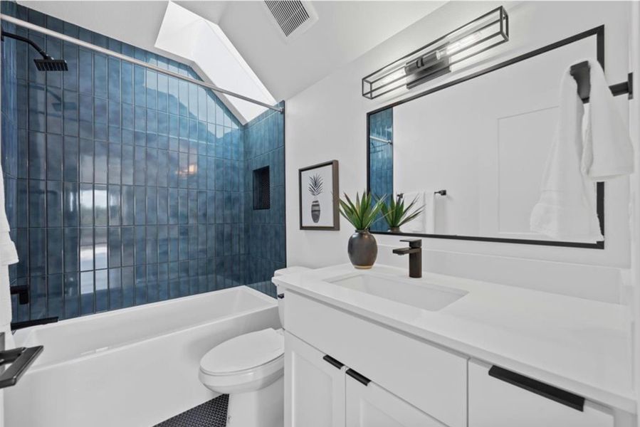 Furnished interior view inside a new home in , Austin (Image 17). Furnished interior view inside a new home in , Austin (Image 17).