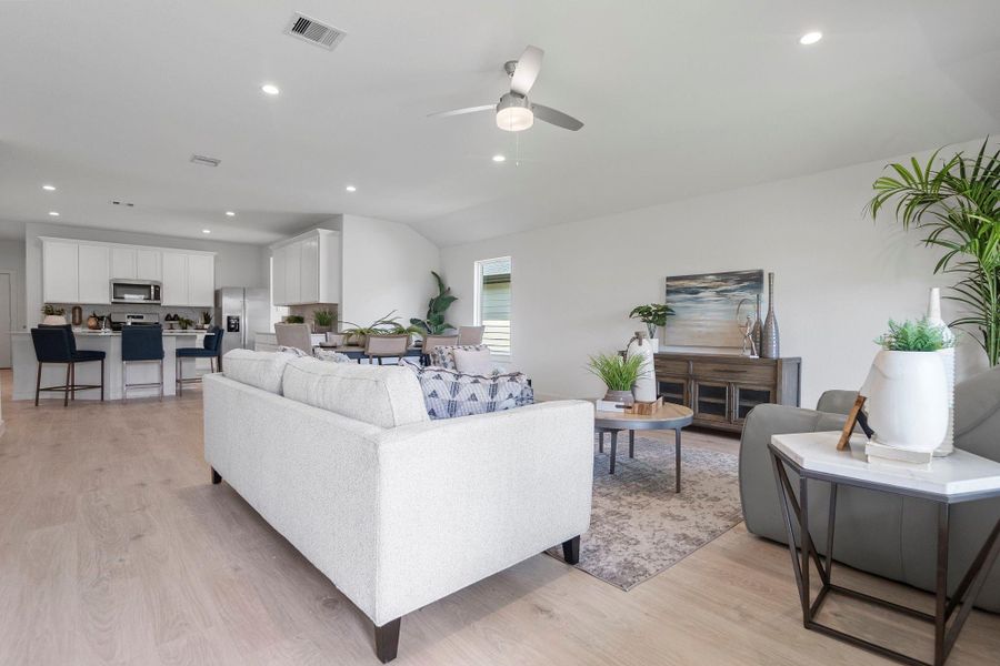 Furnished interior view inside a new home in Tamarron, Fulshear (Image 11).