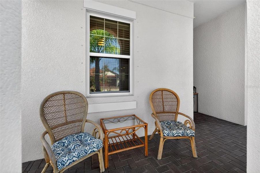 Exterior details and patio area of a home in Southshore Bay Active Adult, Wimauma (Image 36).