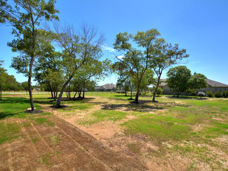 Outdoor and nature views near homes built from the Santa Barbara II by Giddens Homes in Scofield Farms Estates, Georgetown (Image 177).