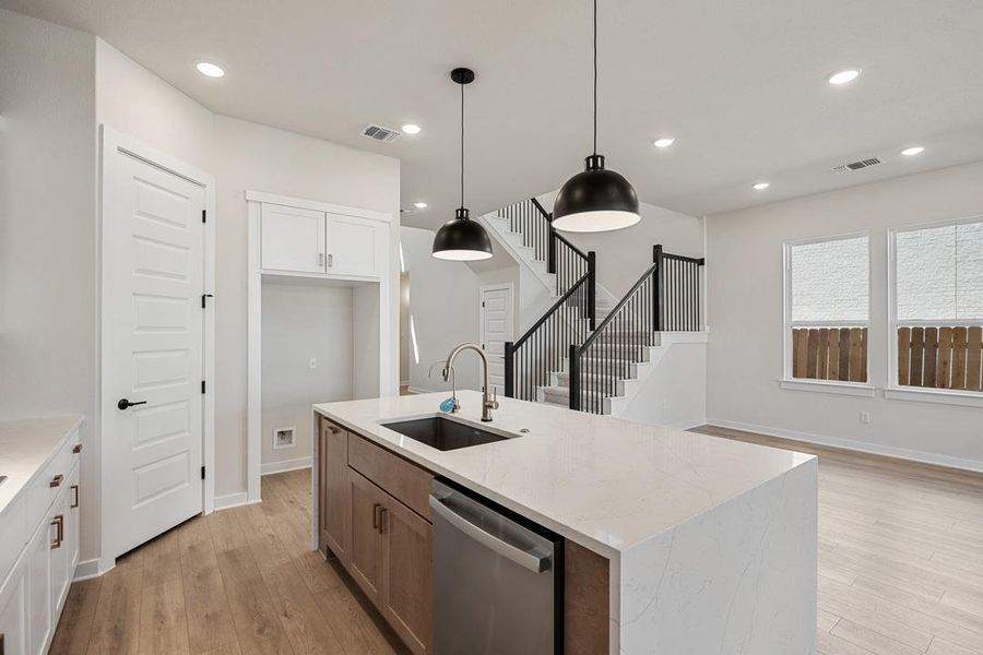 Furnished interior view inside a new home in Arbor Collection at Heritage, Dripping Springs (Image 7).