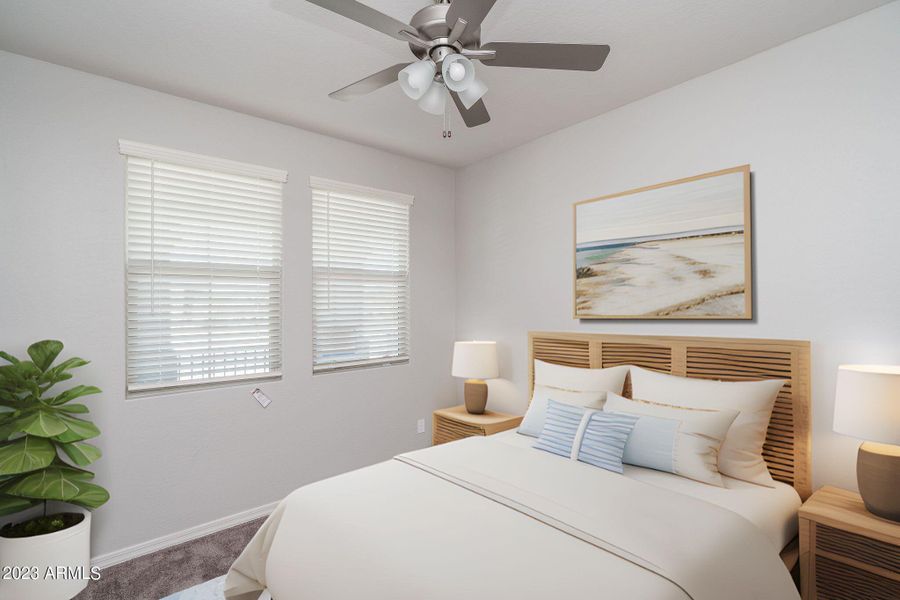 Furnished interior in a model home at Calistoga at Estrella Commons in Goodyear (Image 32). Furnished interior in a model home at Calistoga at Estrella Commons in Goodyear (Image 32).