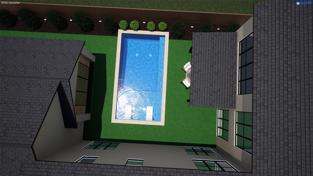 Exterior rendering of this home design in , Dallas, TX (Image 4).