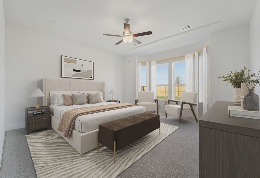 Plan 6010 Primary Bed - Staged - 10 of 20 Plan 6010 Primary Bed - Staged - 10 of 20