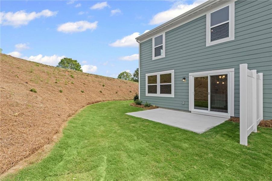 Exterior details and patio area of a home in Villas at Gold Creek, Dawsonville (Image 4).