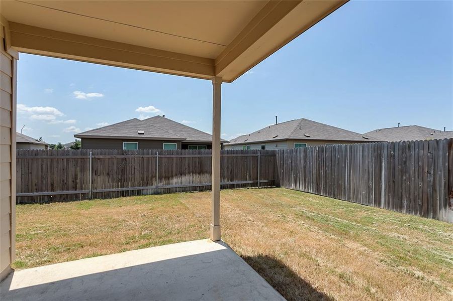 Covered back patio