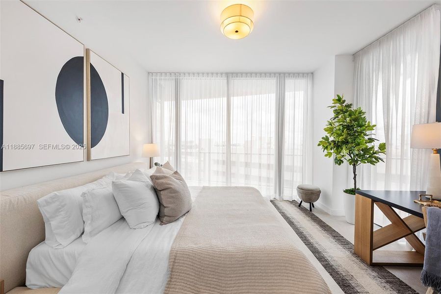 Furnished interior view inside a new home in Five Park, Miami Beach (Image 37).