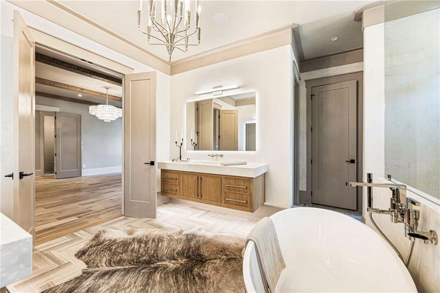 Furnished interior view inside a new home in , Alpharetta (Image 15).