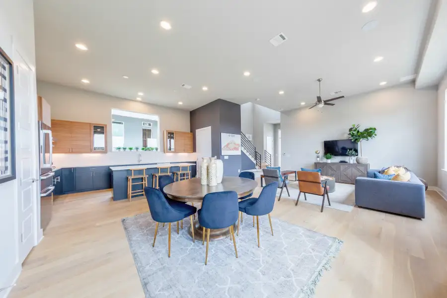 Furnished interior view inside a new home in The Brownstones at East Quarter, Dallas (Image 25).