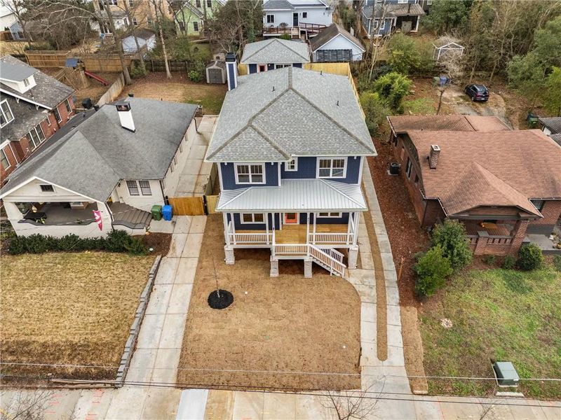 Exterior details and patio area of a home in , Atlanta (Image 36).