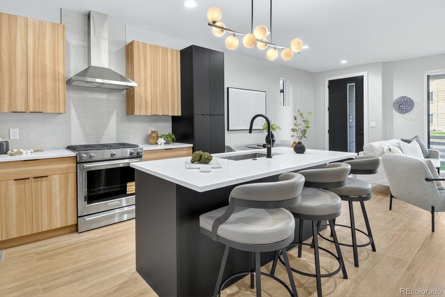 Furnished interior view inside a new home in , Denver (Image 17). Furnished interior view inside a new home in , Denver (Image 17).