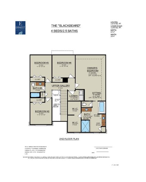 2D floor plan layout for the Blackbeard by Ernest Homes in Wexford, Richmond Hill, GA (Image 3). 2D floor plan layout for the Blackbeard by Ernest Homes in Wexford, Richmond Hill, GA (Image 3).