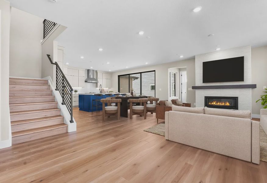 Homesite 325 Great Room, Dining + Kitchen - Virtually Staged - 2 of 10