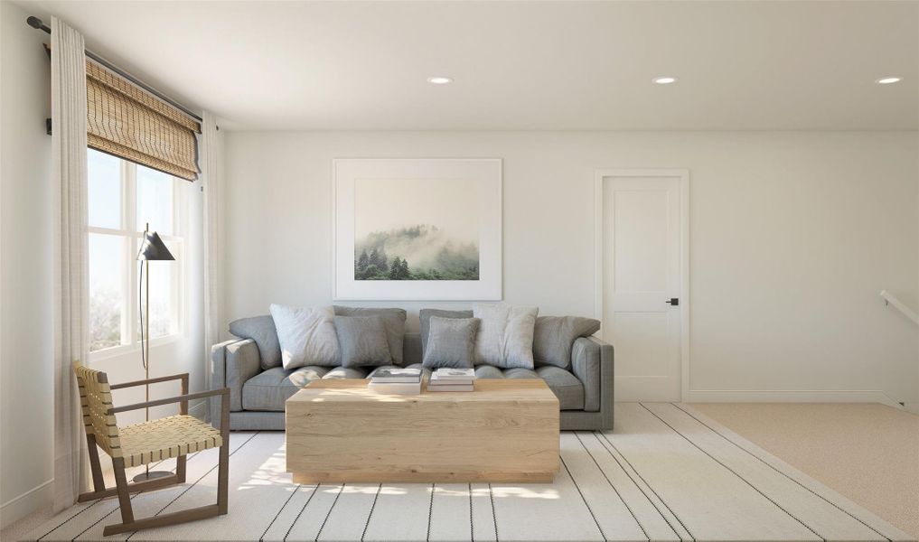 Versatile loft upstairs (*Artist rendering used for illustration purposes only.)