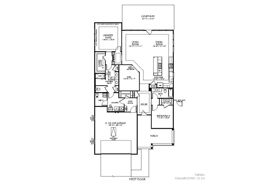 2D floor plan layout for the Torino by Epcon Communities in The Courtyards at Franklin Road, Murfreesboro, TN (Image 4). 2D floor plan layout for the Torino by Epcon Communities in The Courtyards at Franklin Road, Murfreesboro, TN (Image 4).