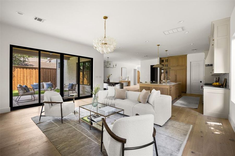 Furnished interior view inside a new home in , Dallas (Image 11). Furnished interior view inside a new home in , Dallas (Image 11).