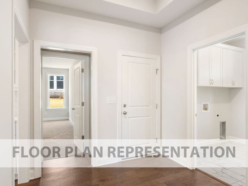 Sutton Plan Laundry Room and Garage Step-in