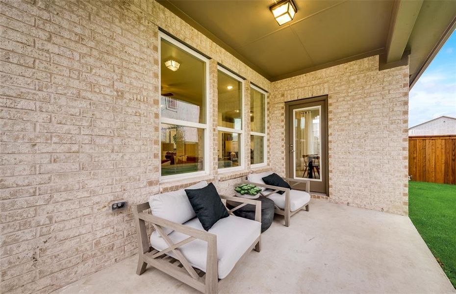 Expansive covered patio