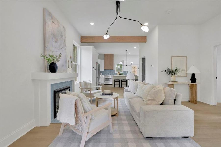 Furnished interior view inside a new home in , Atlanta (Image 41).