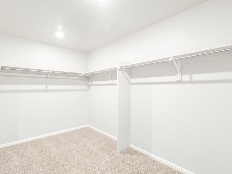 Closet in the Wateron floorplan at a Meritage Homes community in Brighton, CO.