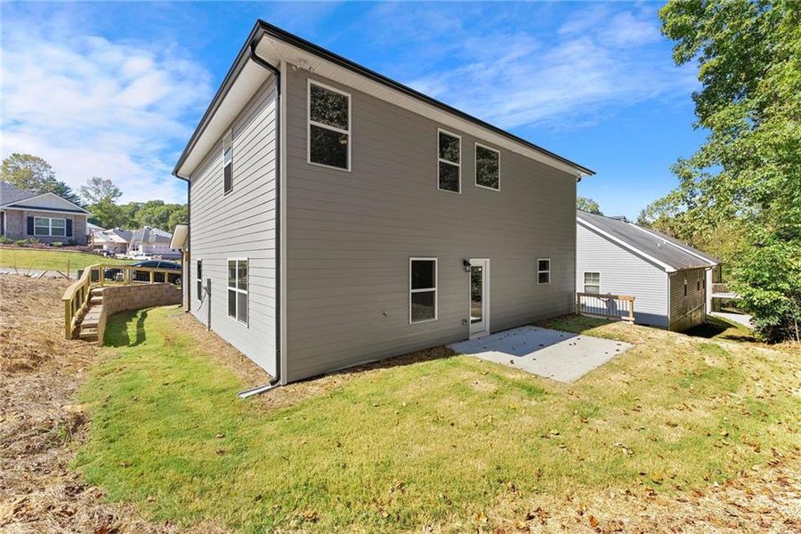 Exterior details and patio area of a home in Habersham Meadows, Demorest (Image 21).
