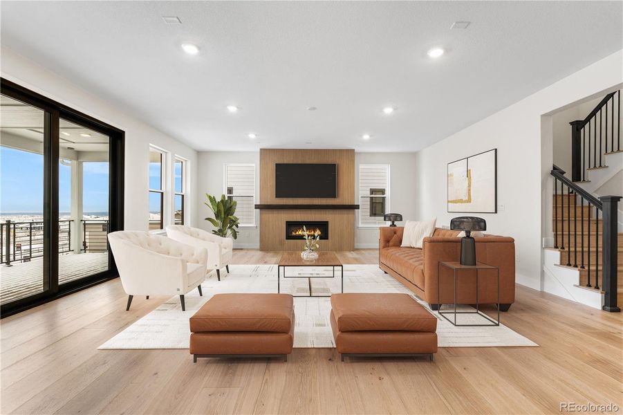 Furnished interior view inside a new home in Autograph at Lyric, Lone Tree (Image 15).