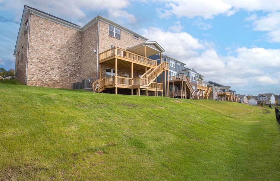 Exterior details and patio area of a home in Durham Farms, Hendersonville (Image 29).
