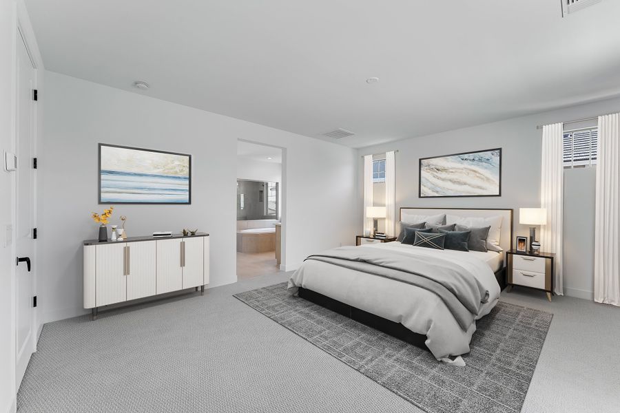 Representative furnished interior of a home built from the Denali by Taylor Morrison in Ellsworth Ranch Voyage Collection, Queen Creek (Image 9).