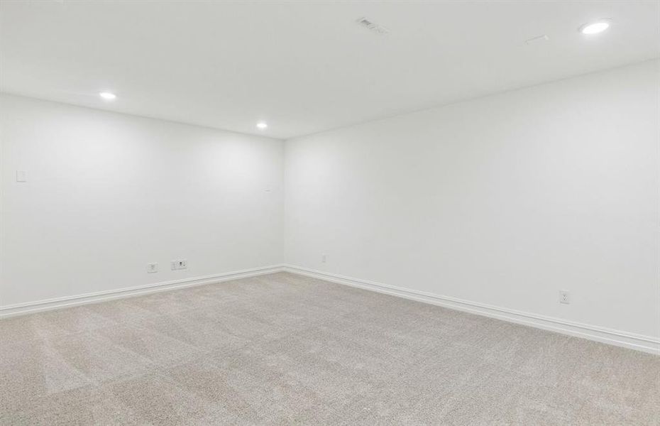 Spacious media room