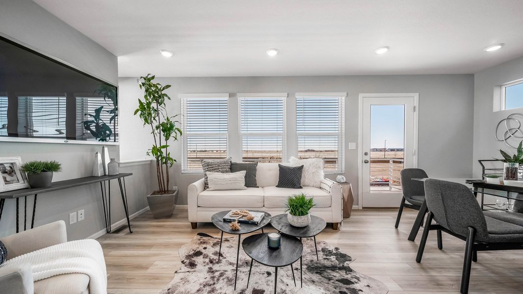 Furnished interior view inside a new home in Thompson River Ranch, Johnstown (Image 12).