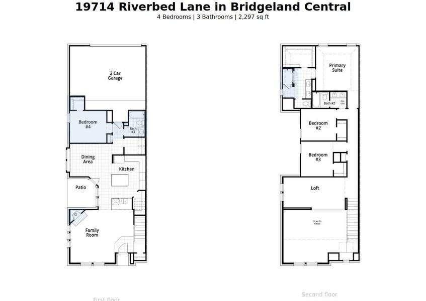 2D floor plan layout of this home in Bridgeland Central: The Villas, Cypress, TX (Image 2). 2D floor plan layout of this home in Bridgeland Central: The Villas, Cypress, TX (Image 2).
