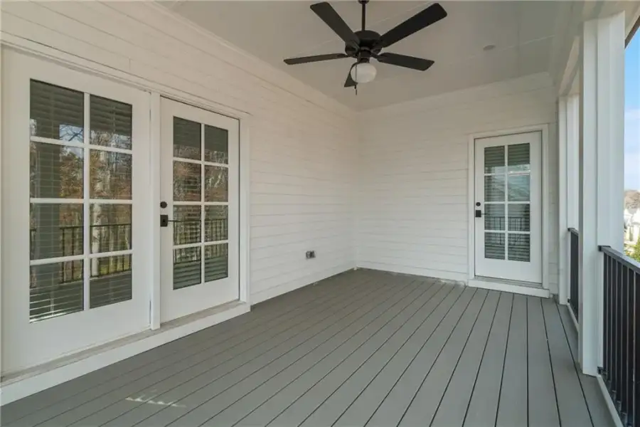 Exterior details and patio area of a home in Waterside Single Family, Peachtree Corners (Image 2). Exterior details and patio area of a home in Waterside Single Family, Peachtree Corners (Image 2).