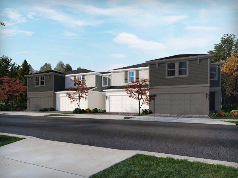 Representative exterior photo of a completed home built from the Oakville I by Meritage Homes in Bradford Park, Ormond Beach, FL (Image 1).