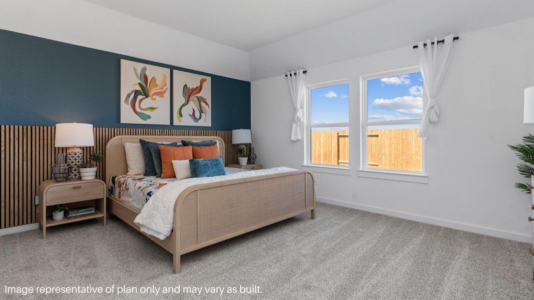 Furnished interior view inside a new home in Caldwell Crossing, Iowa Colony (Image 3).