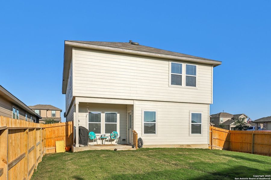 Exterior details and patio area of a home in The Links at River Bend, Floresville (Image 18). Exterior details and patio area of a home in The Links at River Bend, Floresville (Image 18).