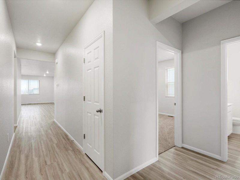 Spacious, unfurnished interior of a new home in Buffalo Highlands: The Canyon Collection, Commerce City (Image 22). Spacious, unfurnished interior of a new home in Buffalo Highlands: The Canyon Collection, Commerce City (Image 22).