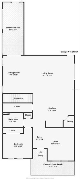 2D floor plan layout of this home in Rhett's Ridge, Apopka, FL (Image 6).