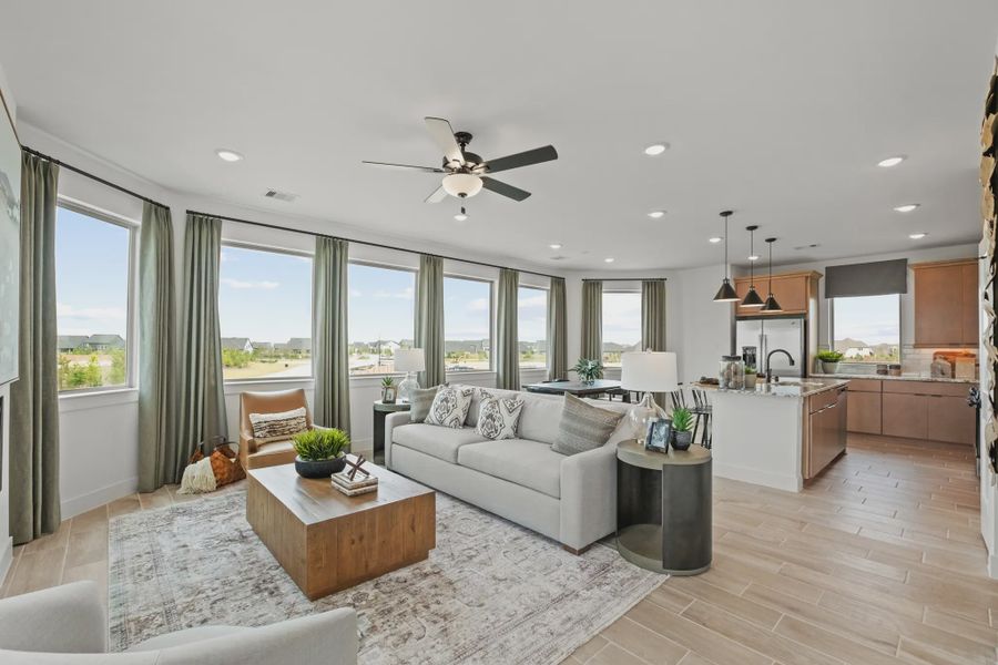 Representative furnished interior of a home built from the Oakdale by Chesmar Homes in Bridgeland, Elgin (Image 13).
