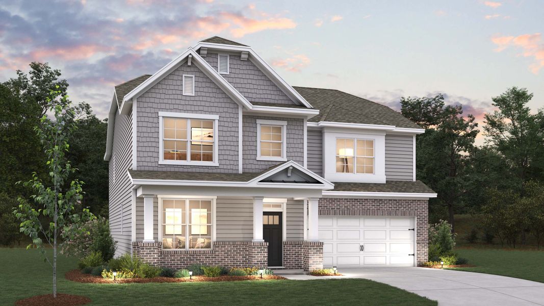 Representative exterior photo of a completed home built from the Morgan by D.R. Horton in Avalon of Gastonia, Gastonia, NC (Image 6).