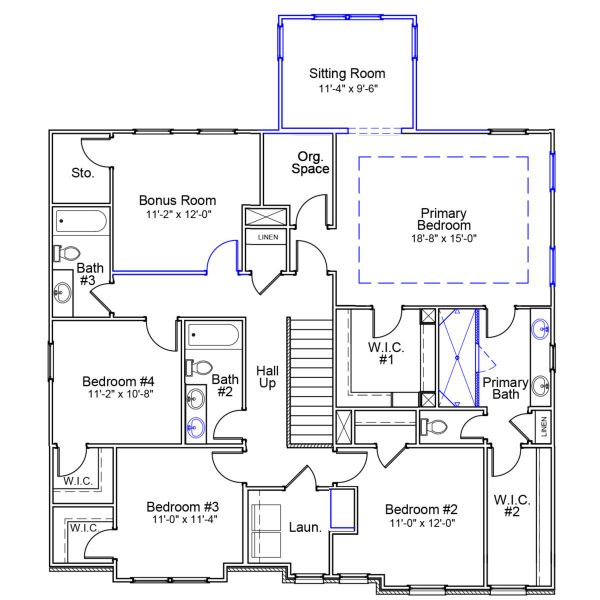 2D floor plan layout of this home in Lilah Grove, Summerfield, NC (Image 3).