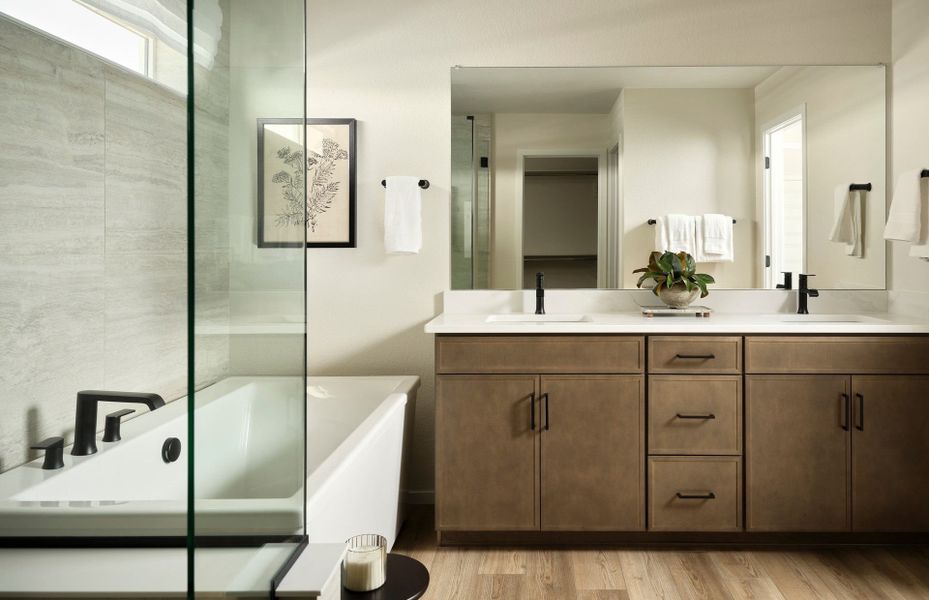 Representative furnished interior of a home built from the Loyola by Pulte Homes in Cordovan, Longmont (Image 11).