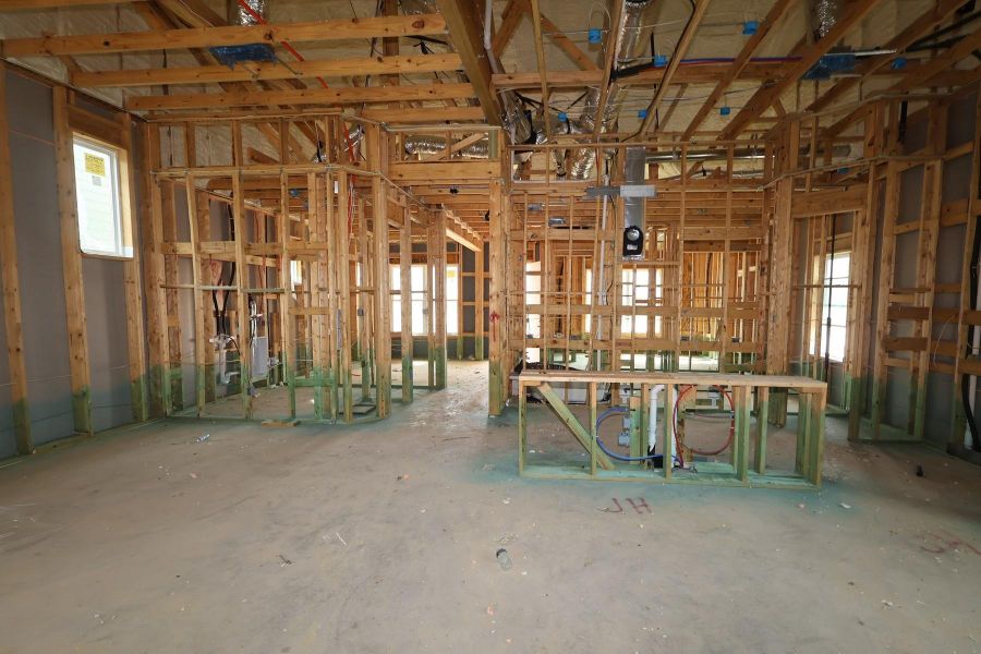 In-progress construction of a new home in Bridgeland Central: Emerald Heights - Landmark Row Collection, Cypress, TX (Image 5).