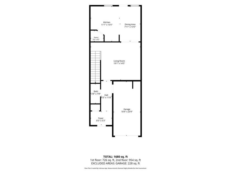 2D floor plan layout of this home in , Cartersville, GA (Image 6).
