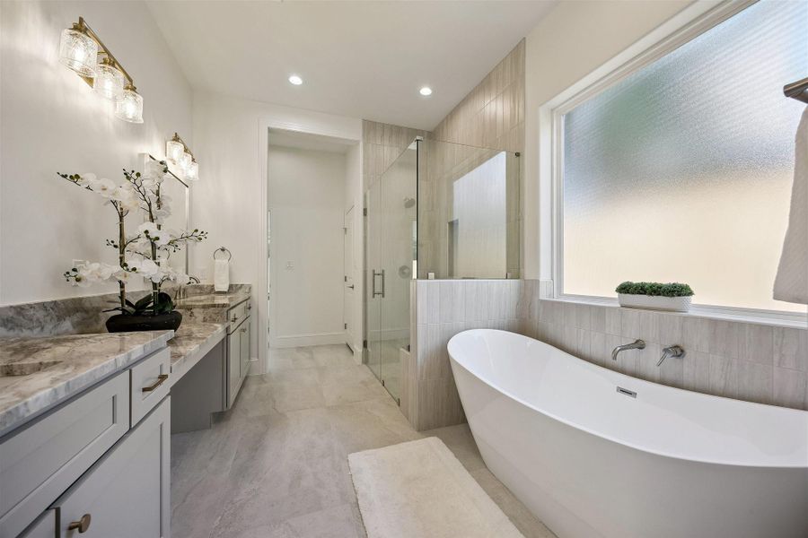 Furnished interior view inside a new home in , Houston (Image 39).