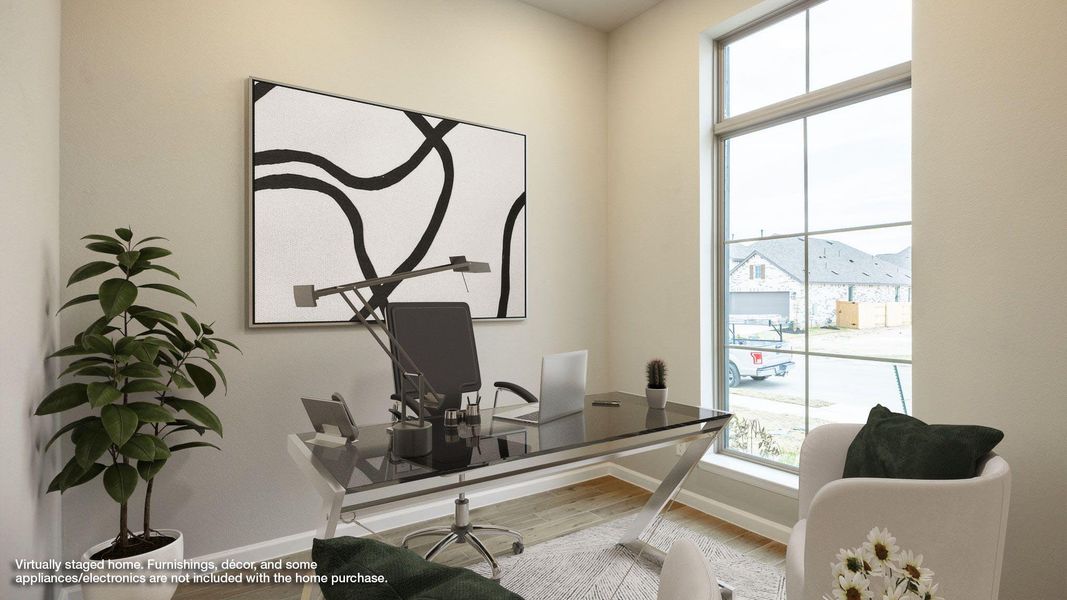 Furnished interior view inside a new home in Lariat 45', Liberty Hill (Image 7). Furnished interior view inside a new home in Lariat 45', Liberty Hill (Image 7).