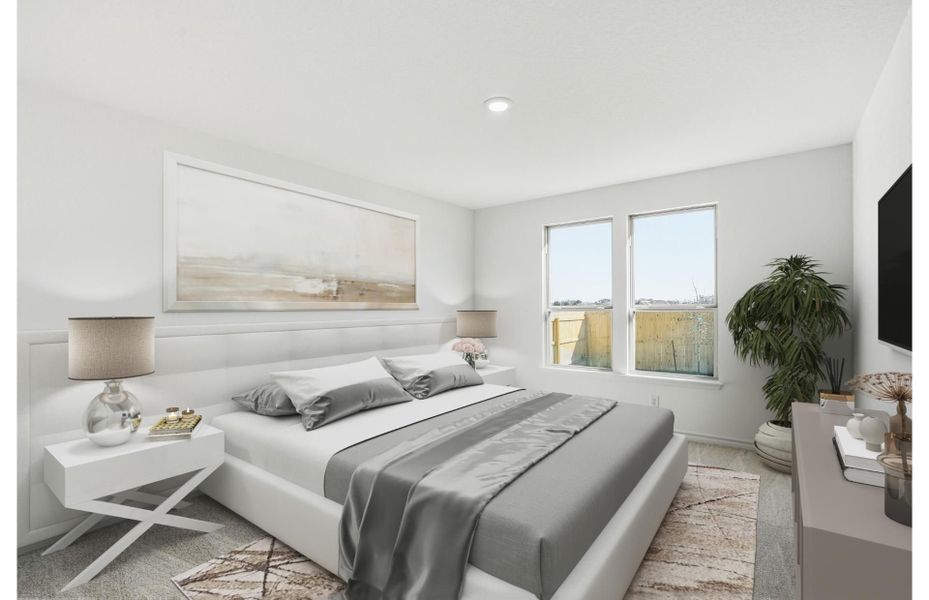 Representative furnished interior of a home built from the Albany by Pulte Homes in Nopal Valley, San Antonio (Image 9).