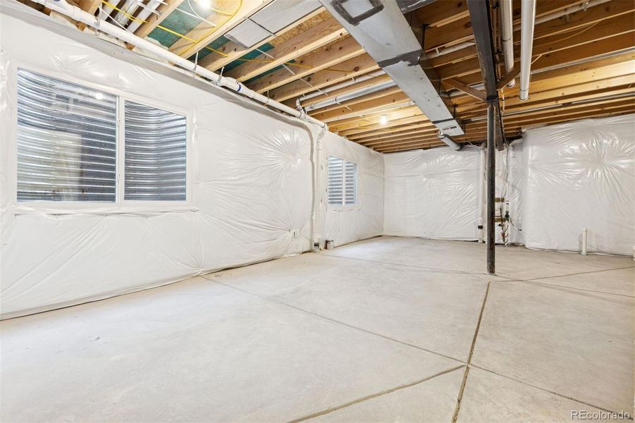 Basement: Unfinished Basement with Rough-In Plumbing Basement: Unfinished Basement with Rough-In Plumbing