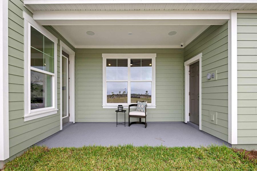 Representative exterior details of a home built from the The Kahneman II by David Weekley Homes in Laureate Park at Lake Nona - Garden Series, Orlando (Image 3).