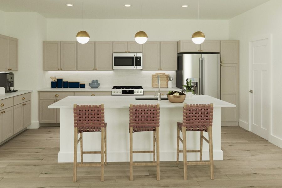 Representative furnished interior of a home built from the Linden by Fischer Homes in Easton Park, Dallas (Image 3).