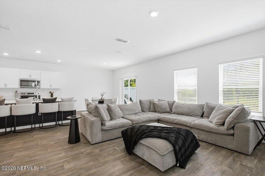 Furnished interior view inside a new home in Ravenswood Village, St. Augustine (Image 18). Furnished interior view inside a new home in Ravenswood Village, St. Augustine (Image 18).